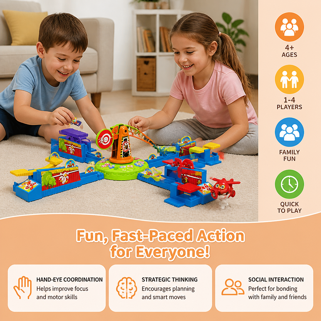 Interactive Multiplayer Flying Plane Family Board Game