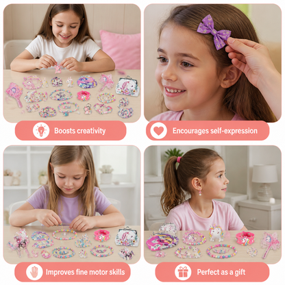 24-Day Unicorn Advent Calendar with Hair Accessories, Stickers & Surprise Gifts