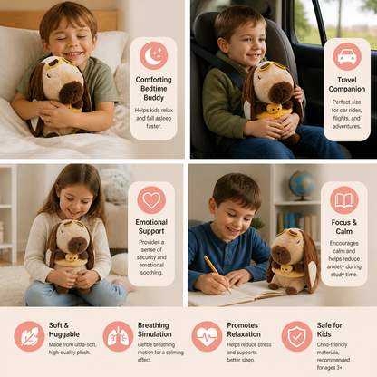Breathing Capybara Plush Toy – Soft & Cuddly Sleep Companion