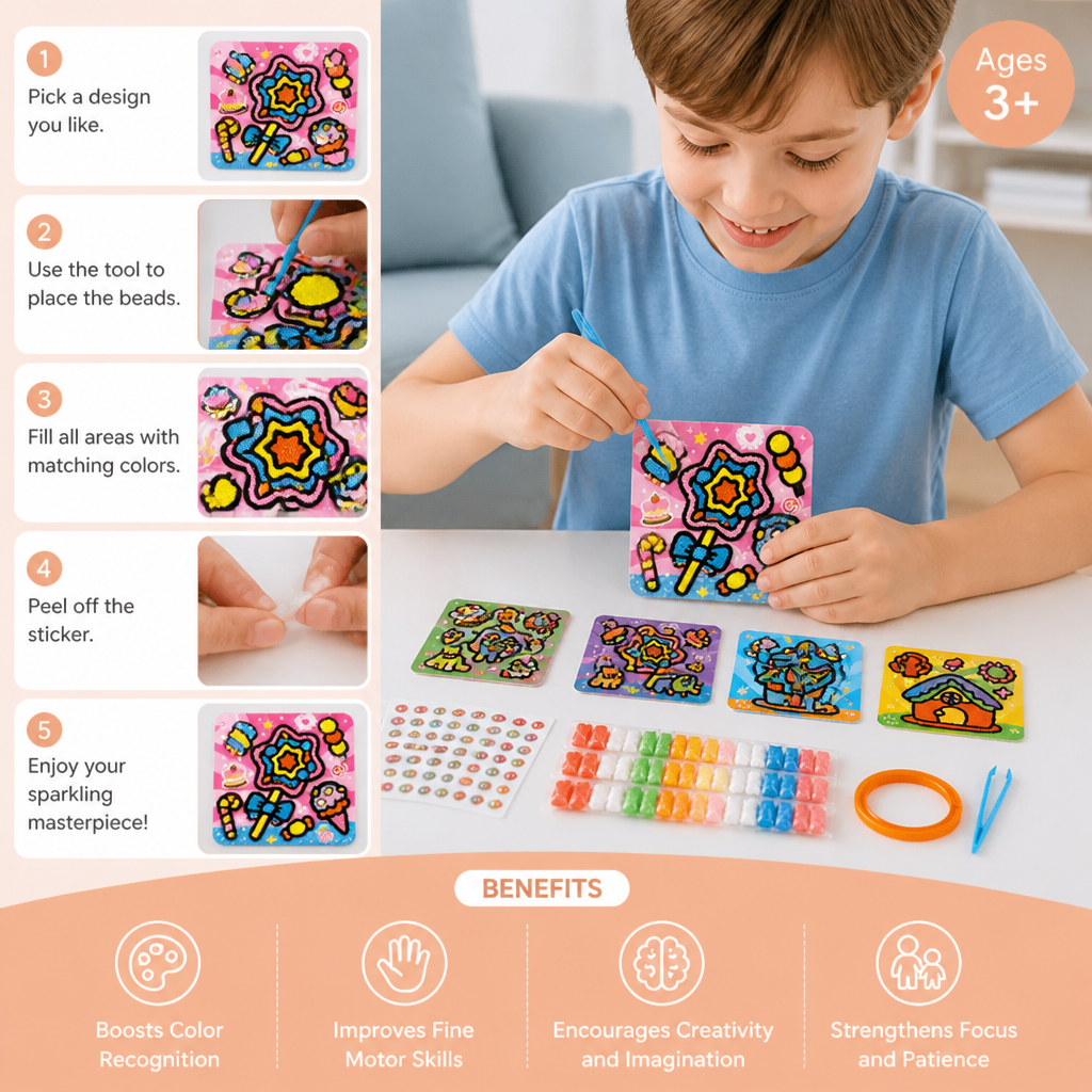 DIY Clay Sticker Art & Craft Kit for Kids
