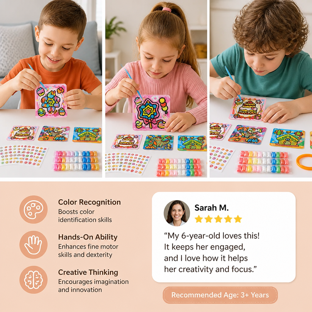 DIY Clay Sticker Art & Craft Kit for Kids