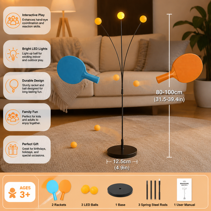 Interactive Light-Up Table Tennis Game for Kids
