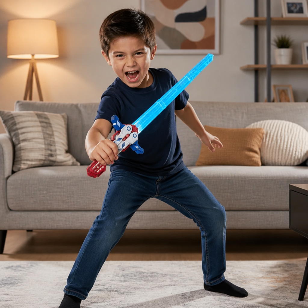 Glowing Telescopic Butterfly Sword Toy