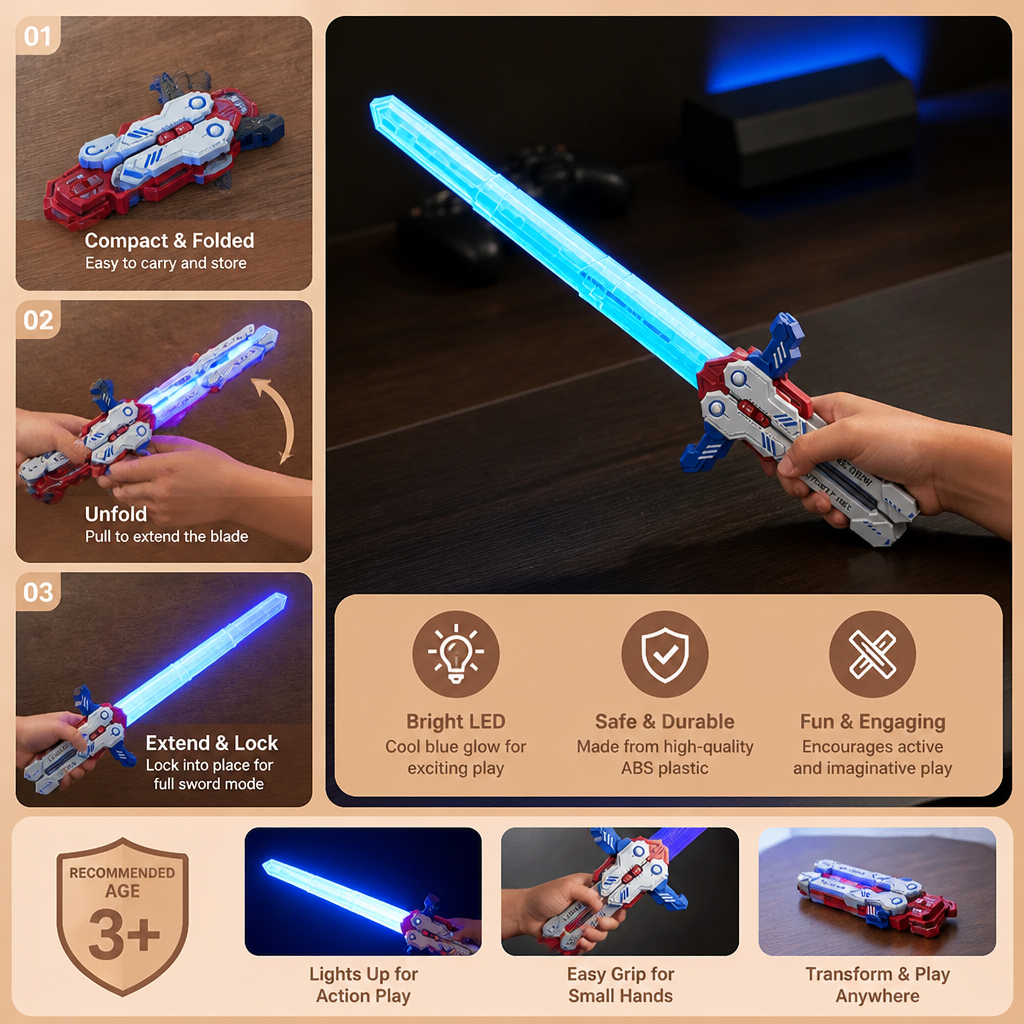 Glowing Telescopic Butterfly Sword Toy