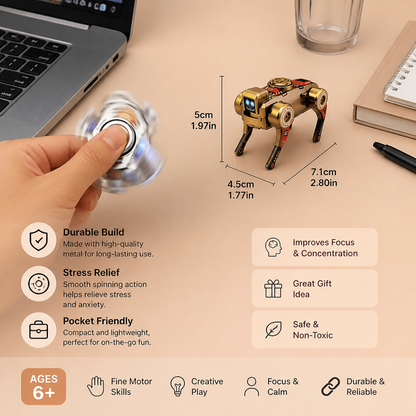 3-in-1 Mechanical Robot Dog Fidget Spinner Toy