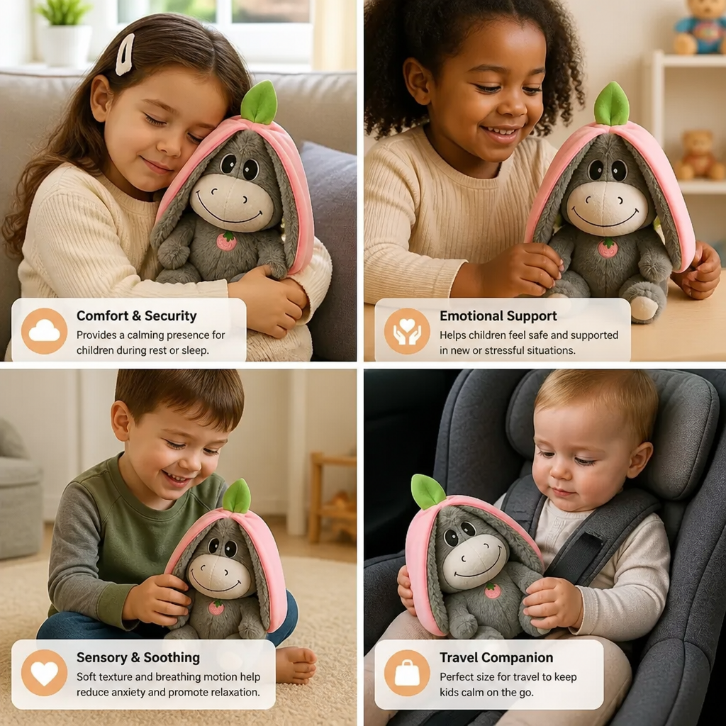 Breathing Donkey Plush Toy