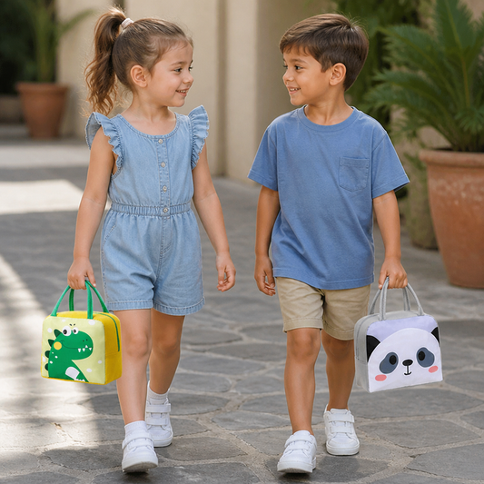 Cartoon Animal Insulated Lunch Bag for Kids