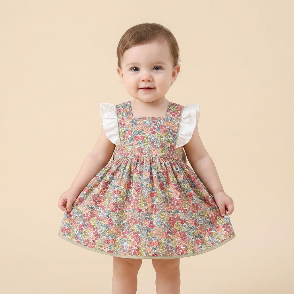 Vintage Bloom Bow Dress
