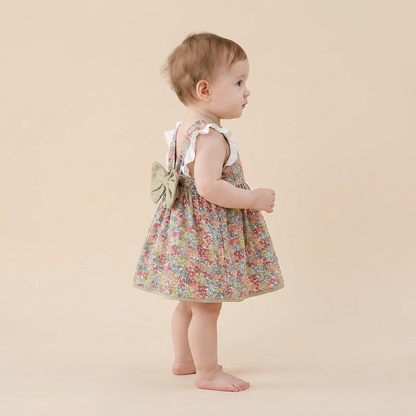Vintage Bloom Bow Dress