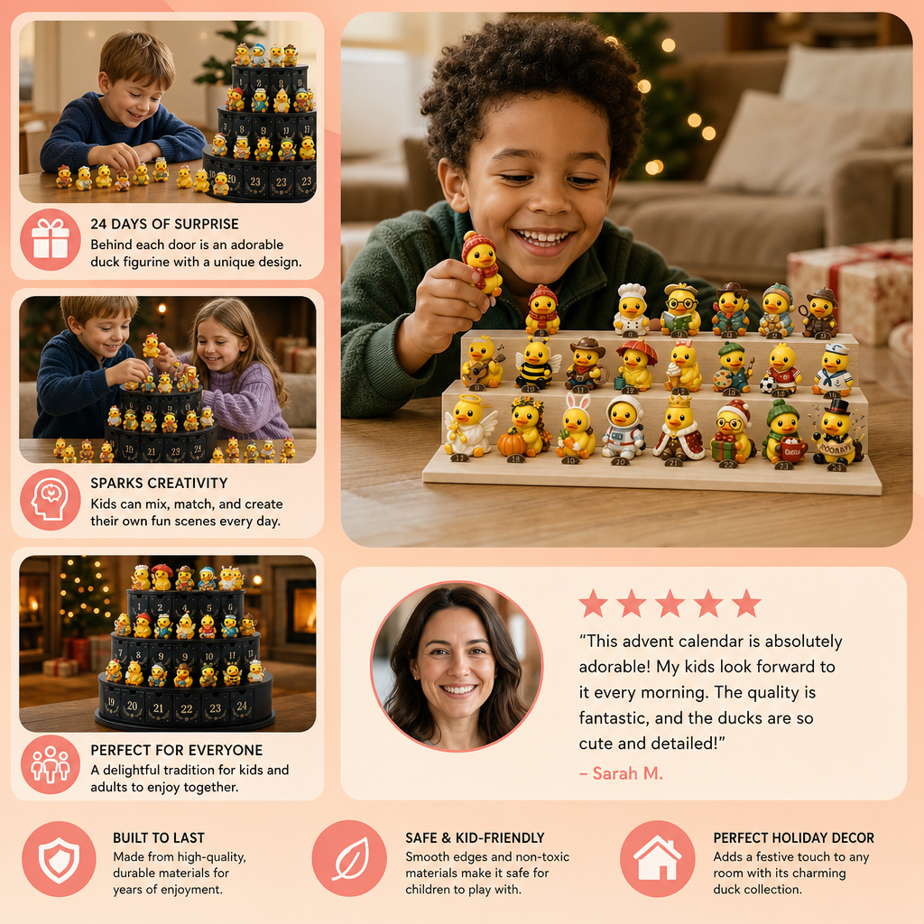 24-Day Magic Duck Advent Calendar with Collectible Mini Figurines