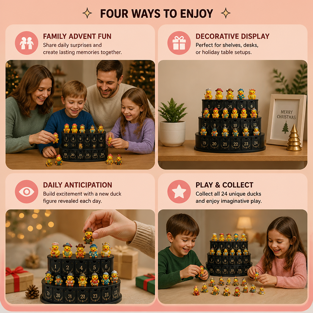 24-Day Magic Duck Advent Calendar with Collectible Mini Figurines