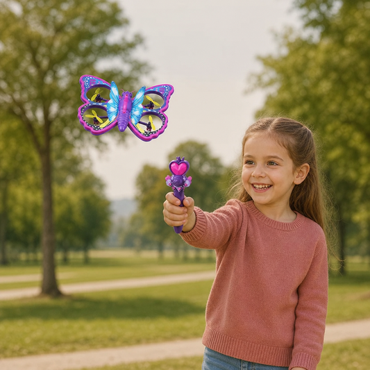 Magic Light-Up Butterfly Quadcopter Toy with Wand Control