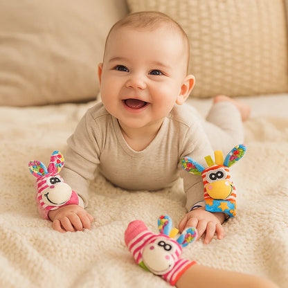 Sensory Baby Plush Socks and Bracelet