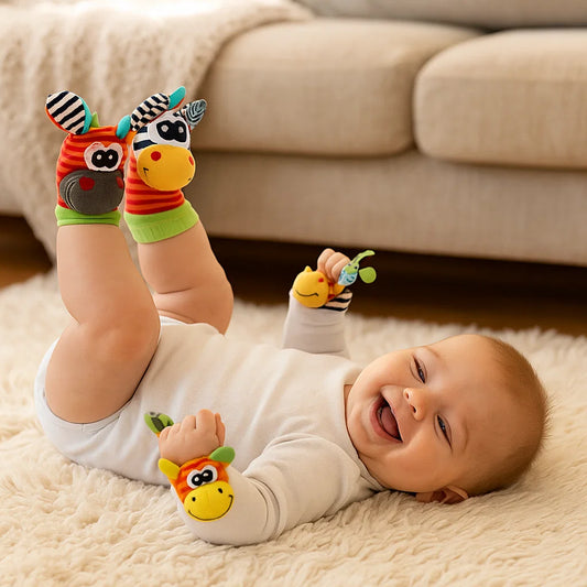 Sensory Baby Plush Socks and Bracelet