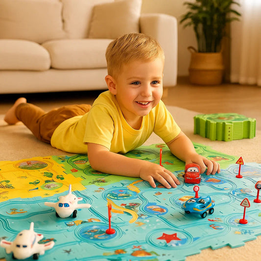 Puzzle Track Building Block Race