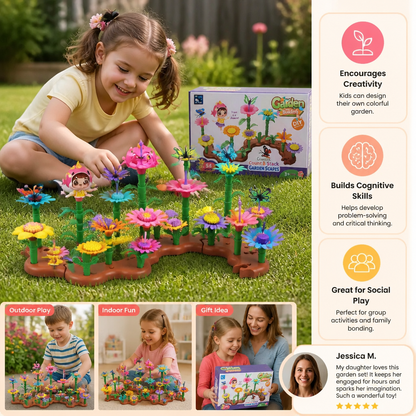 Flower Garden Building Toy for Kids – Creative Planting & Learning Playset for Little Gardeners
