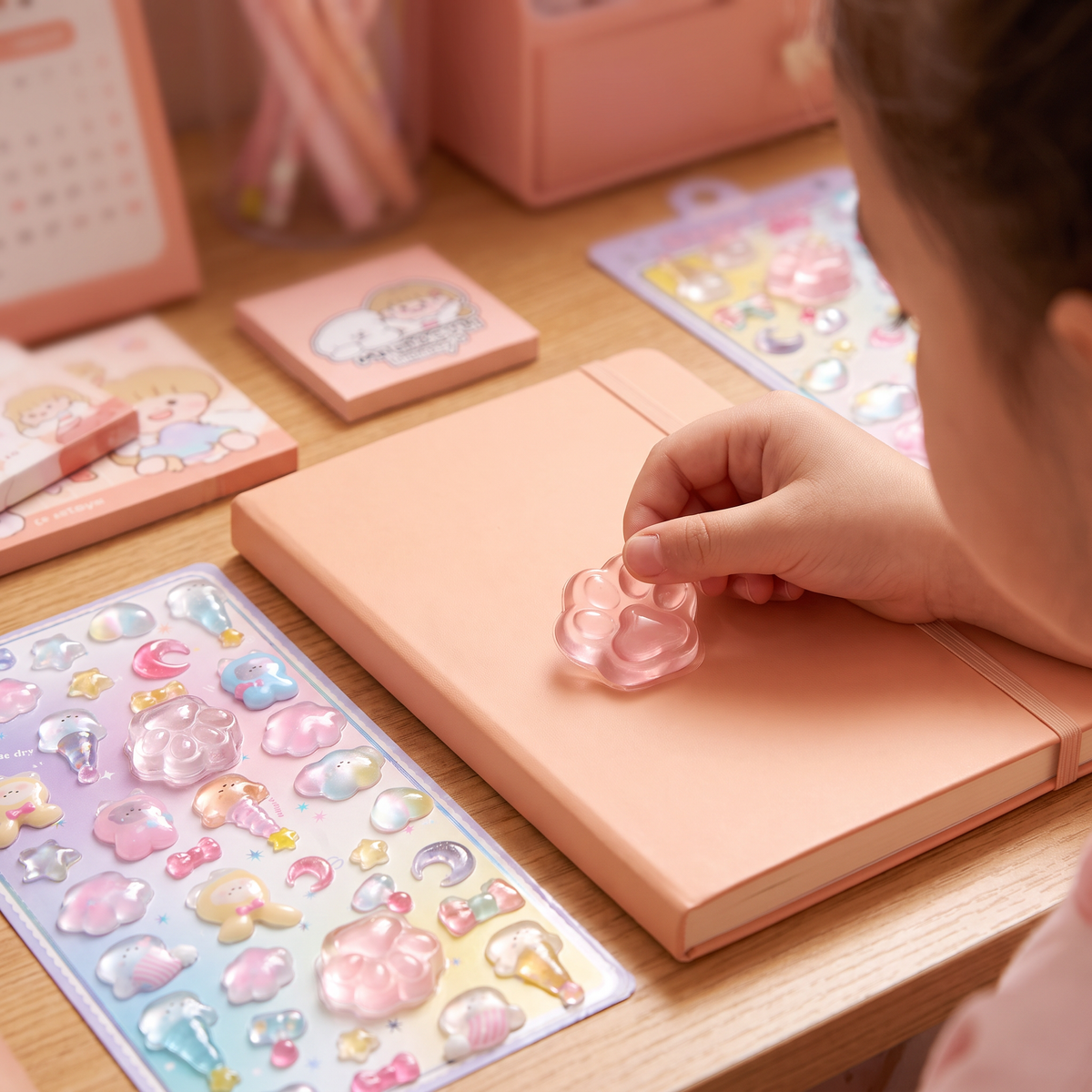 3D Squishy Pet Paw Stickers – Cute Puffy Stickers for Kids