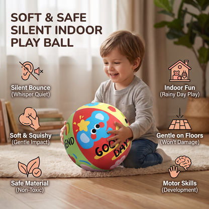 Soft & Safe Silent Indoor Play Ball for Kids