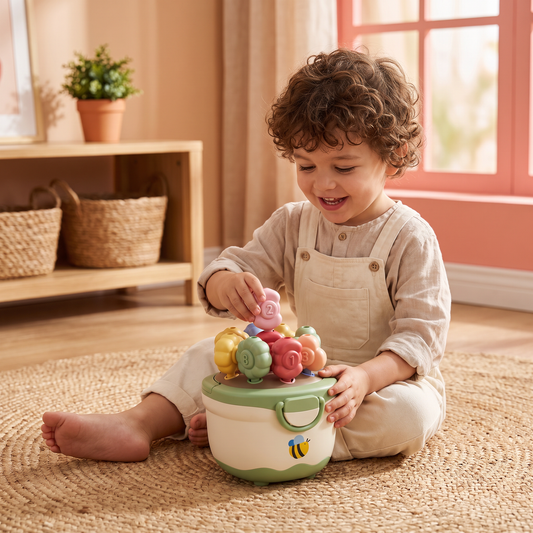 Montessori Flower Pot Color & Number Matching Learning Game