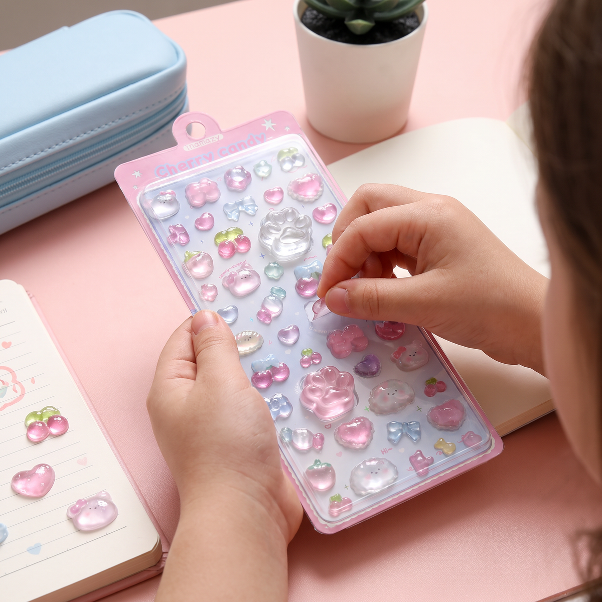 3D Squishy Pet Paw Stickers – Cute Puffy Stickers for Kids