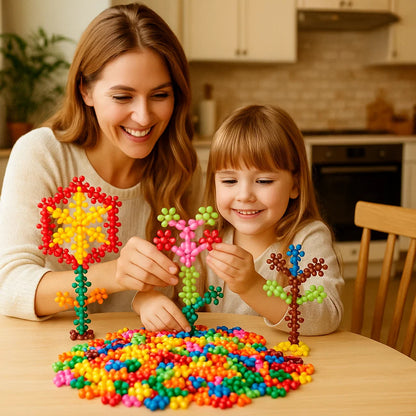 Creative Montessori Snowflake Building Blocks