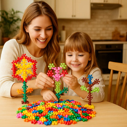 Creative Montessori Snowflake Building Blocks