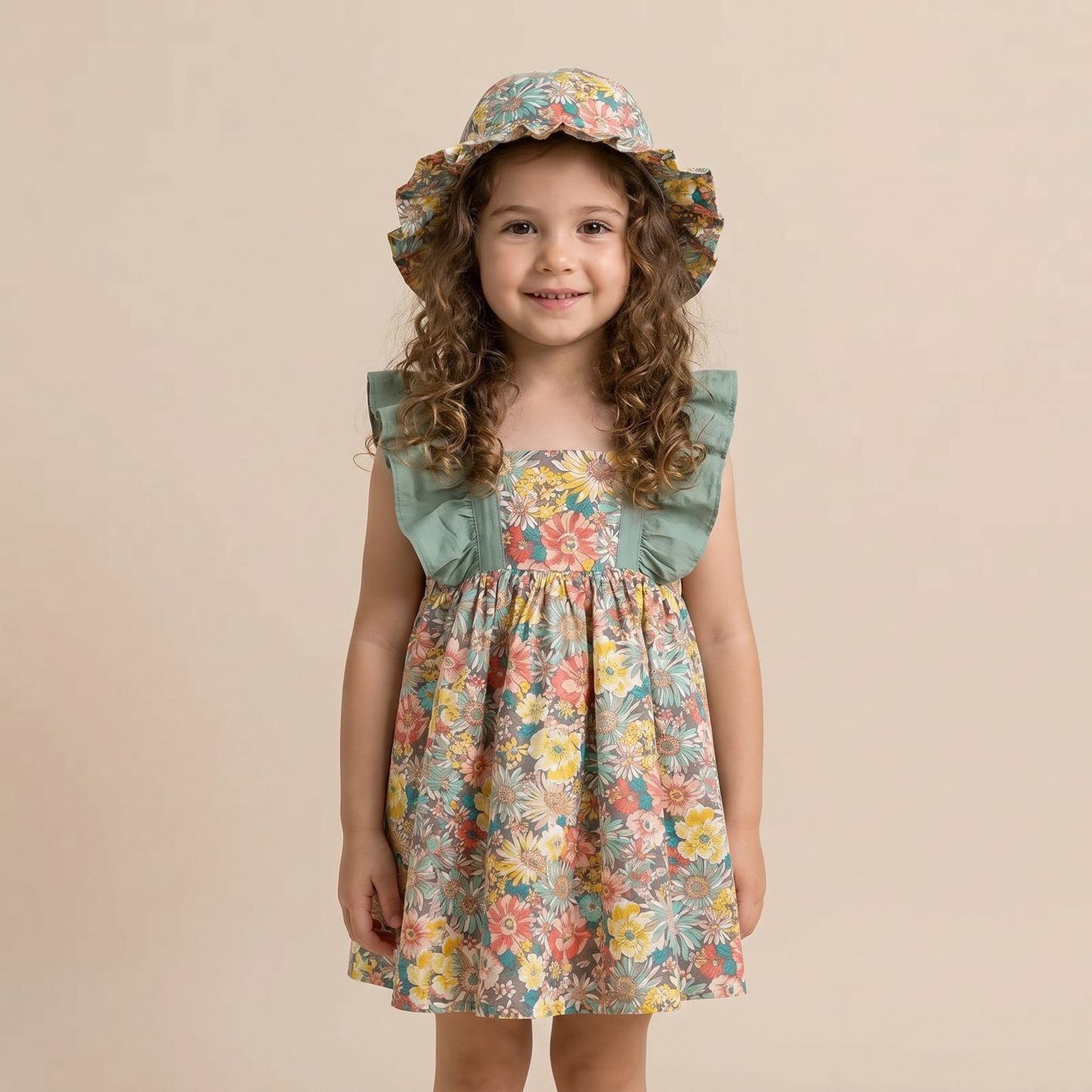 Wildflower Garden Dress Set & Hat