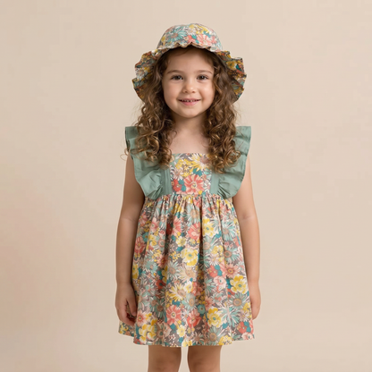 Wildflower Garden Dress Set & Hat