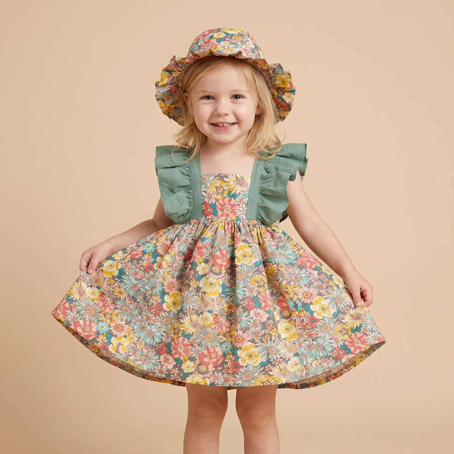 Wildflower Garden Dress Set & Hat