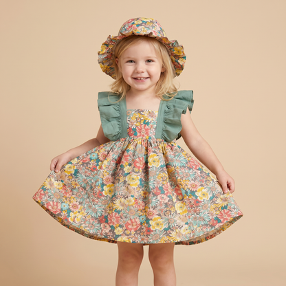 Wildflower Garden Dress Set & Hat