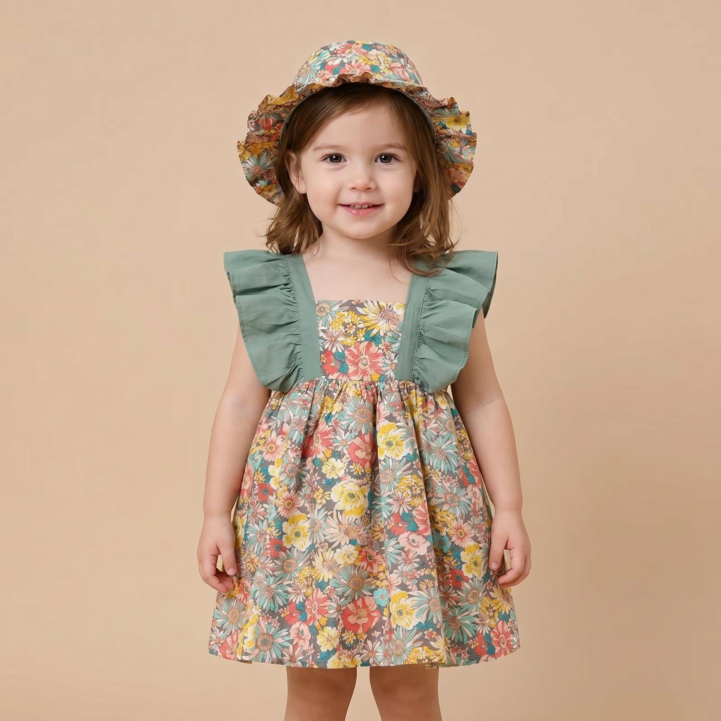 Wildflower Garden Dress Set & Hat