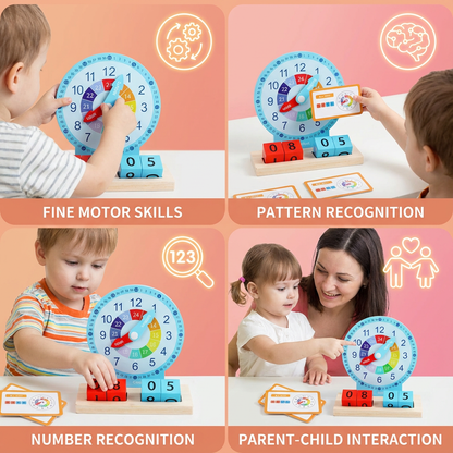Educational Montessori Clock & Time Learning Toy