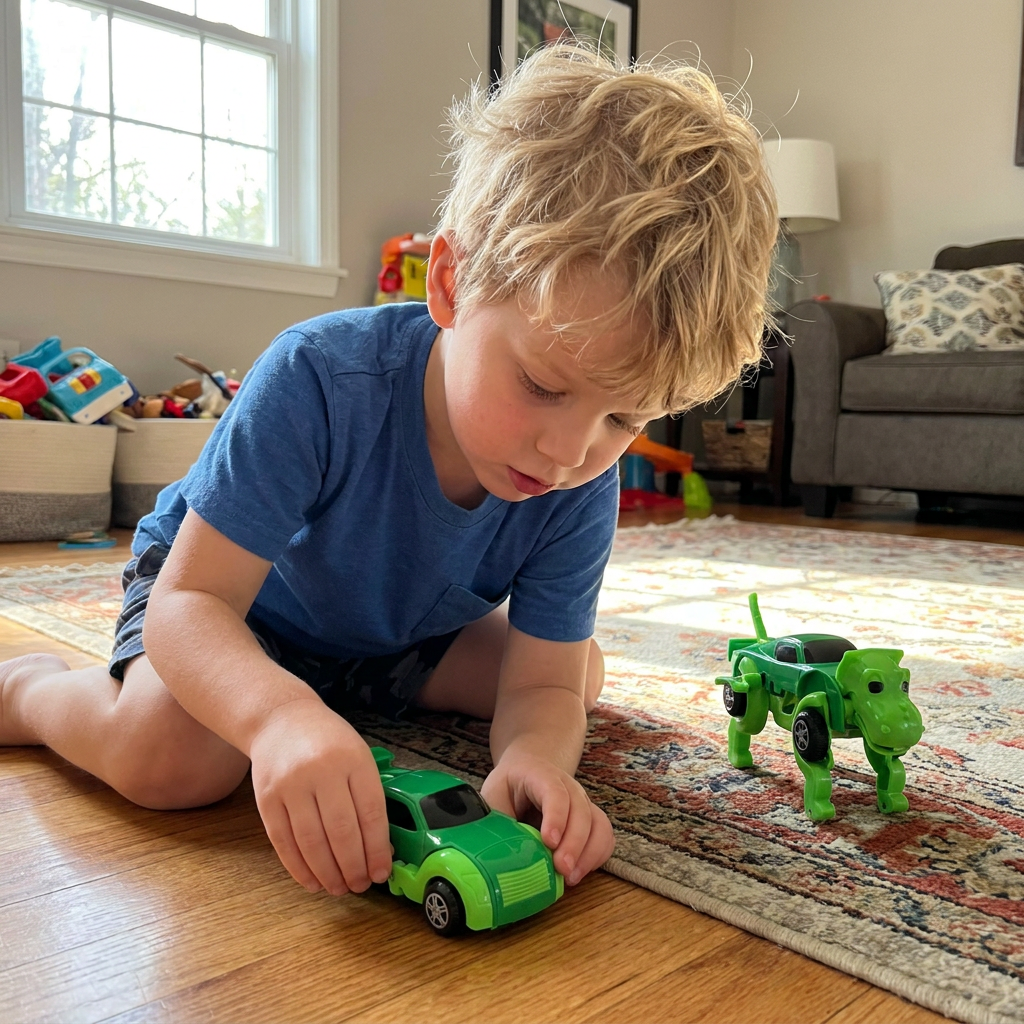 Wind-Up Transforming Animal Car Toy