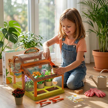 LED Acrylic Kids Greenhouse – Indoor Plant Growing Kit for Learning & Fun