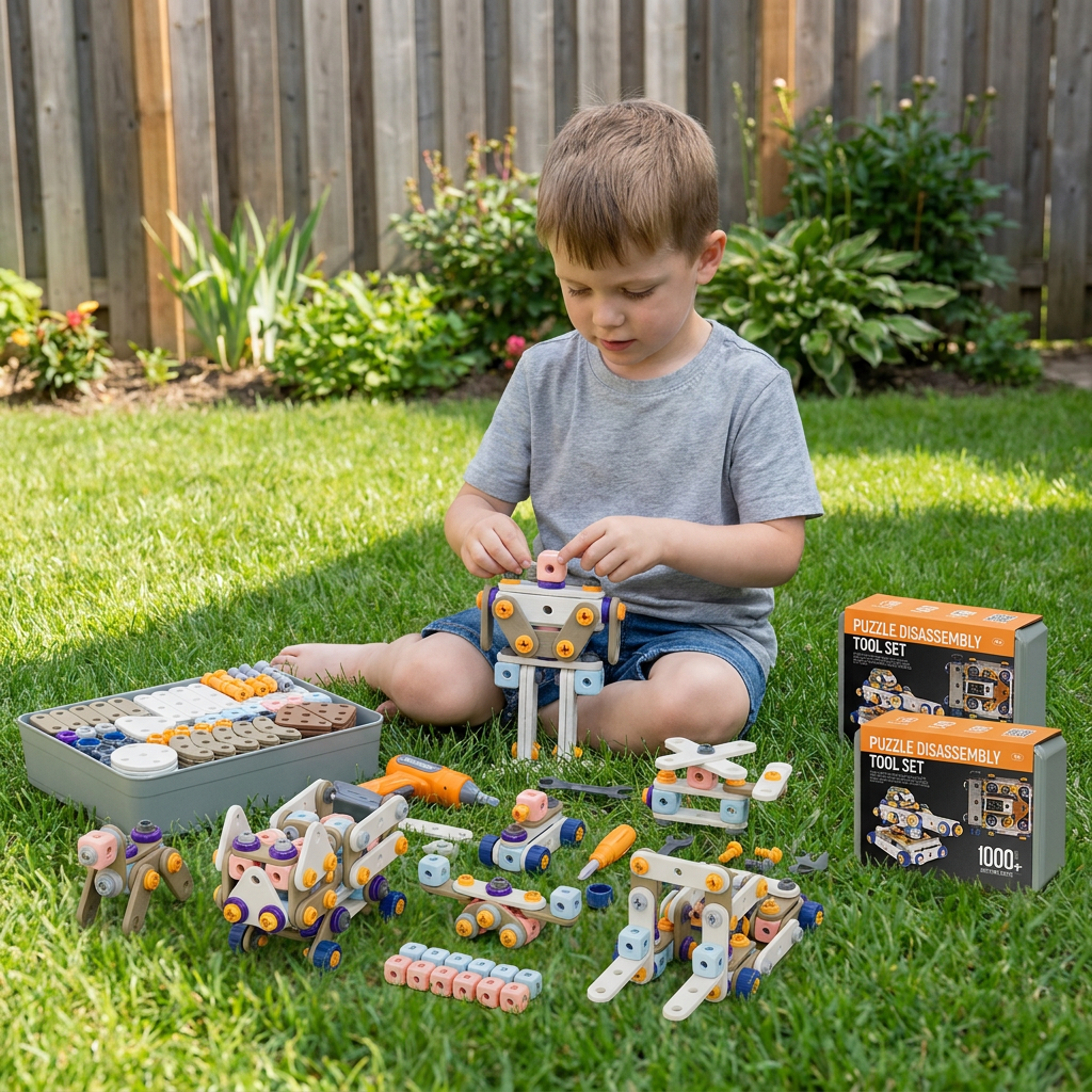 Kids’ DIY Tool Kit with Electric Drill – STEM Building Playset