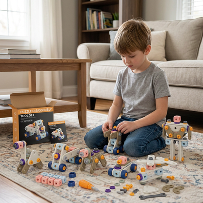 Kids’ DIY Tool Kit with Electric Drill – STEM Building Playset