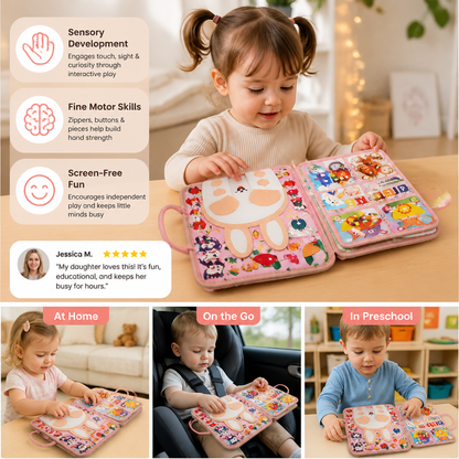 Montessori Touch & Feel Sensory Busy Book for Toddlers