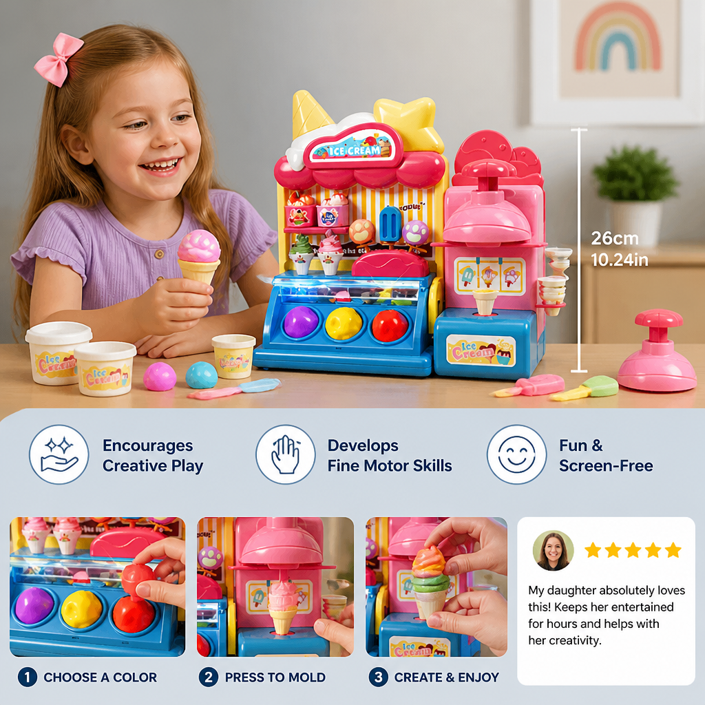 DIY Ice Cream Clay Maker Playset