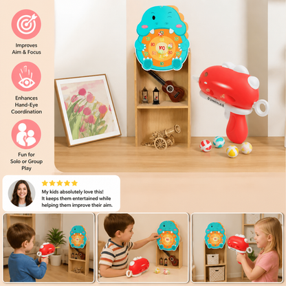 Dinosaur Sticky Ball Shooter – Target Shooting Game for Kids