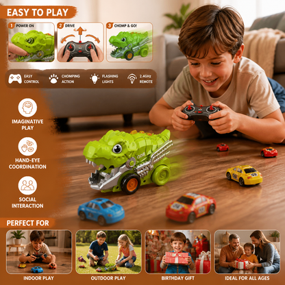 Remote Control Dino Car Chomper Truck