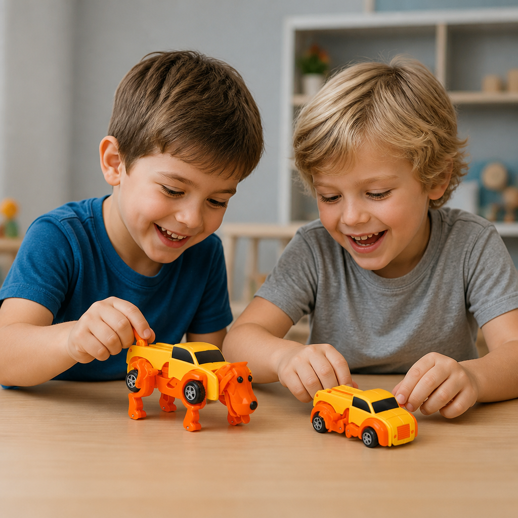 Wind-Up Transforming Animal Car Toy