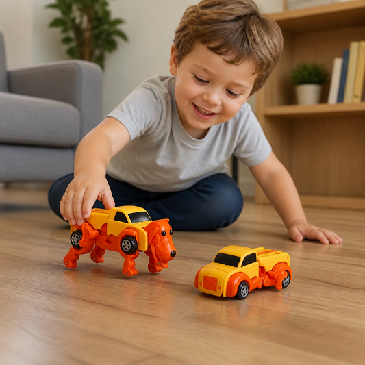 Wind-Up Transforming Animal Car Toy