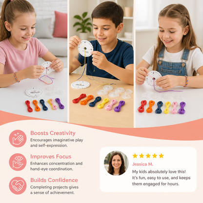 DIY Kumihimo Bracelet Making Kit for Kids
