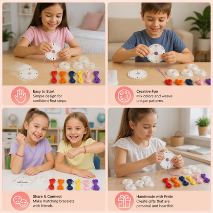 DIY Kumihimo Bracelet Making Kit for Kids