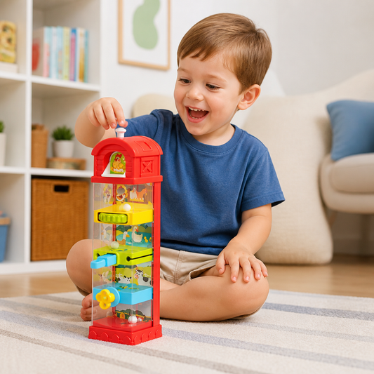Interactive Farm Ball Run Toy for Fine Motor & Problem-Solving Skills