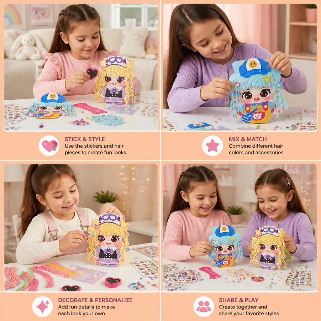 DIY Hair Stylist Craft Kit for Kids