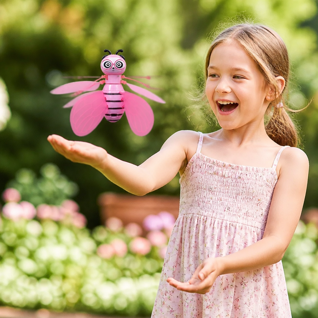 Hand-Controlled Flying Bee Toy with Motion Sensor and LED Lights