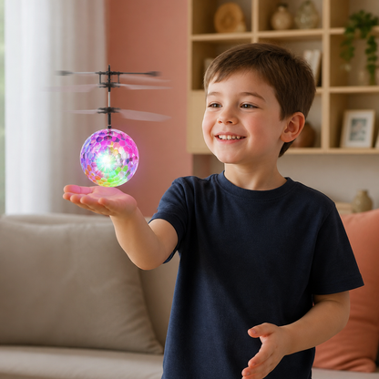 Hand-Controlled Flying LED Ball Drone for Kids