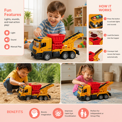 Construction Dump Truck Toy with Lights & Sounds