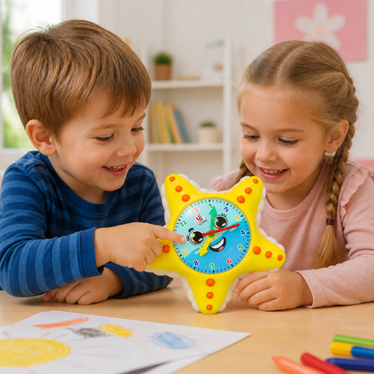 Starfish Clock Learning Toy – Interactive Time Teaching Toy for Kids
